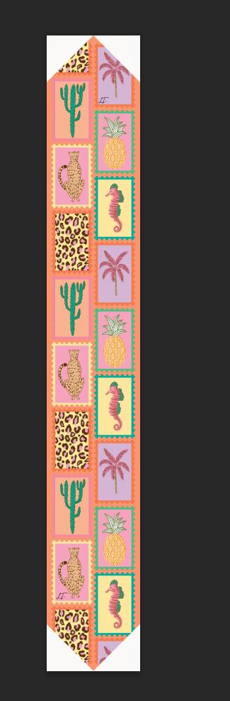 Teddy Tiles thin scarf