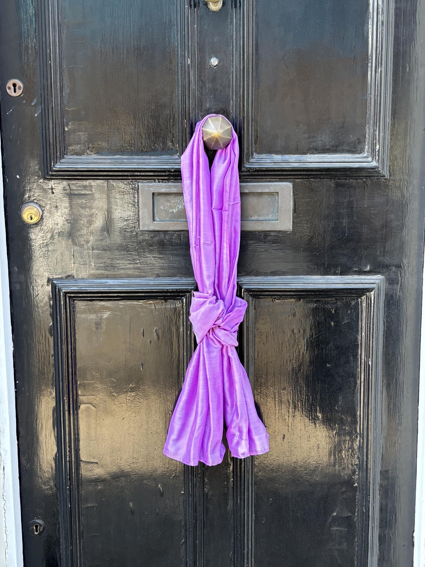 CARLOTTA LAVENDER SILK SCARF