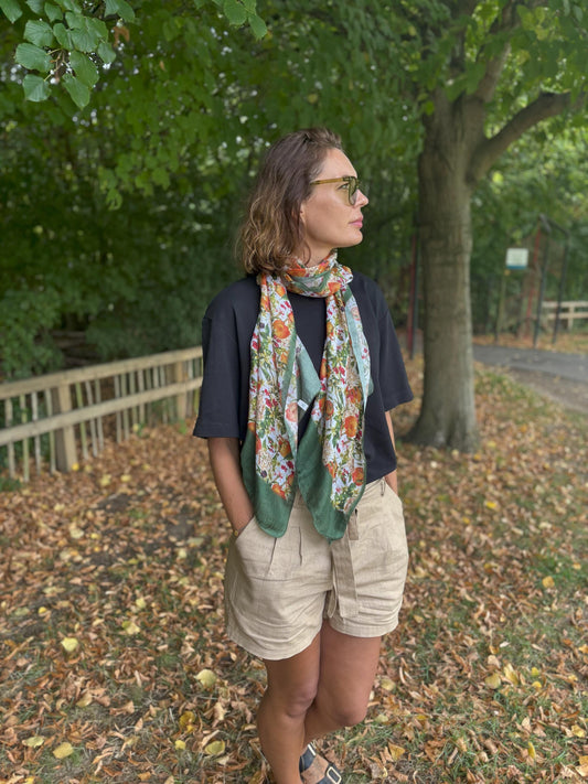 Laska Lemons & Oranges Silk Scarf