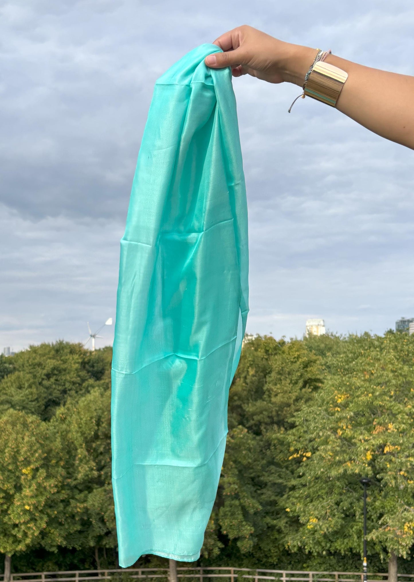 Carlotta Turquoise Silk Scarf