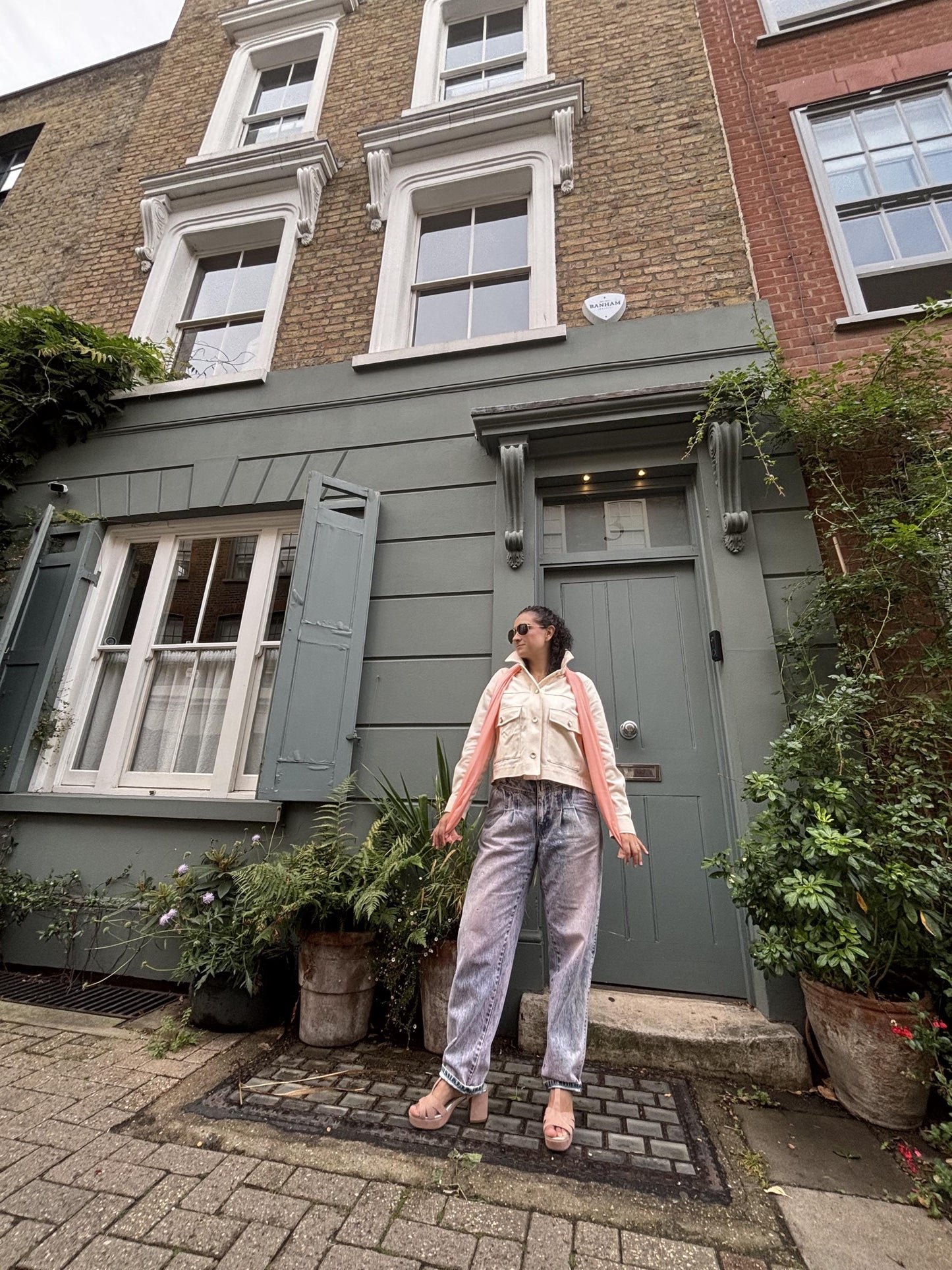 Carlotta Peach Silk Scarf