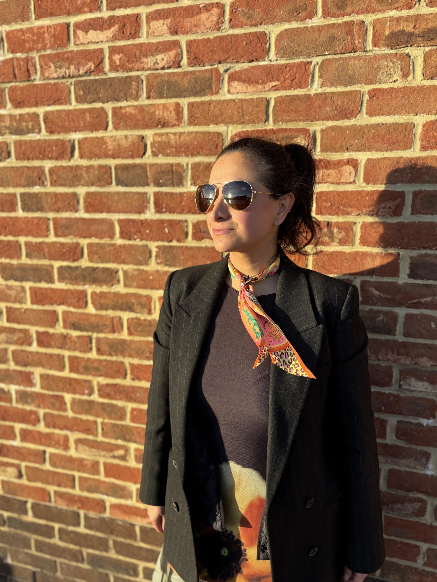 Teddy Tiles thin scarf