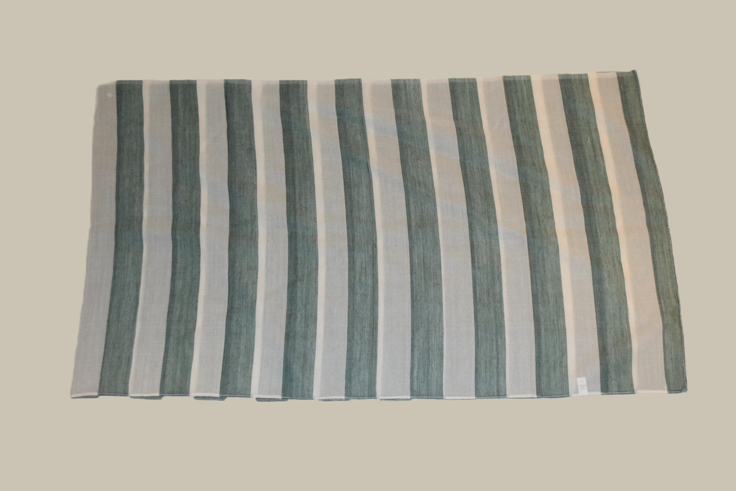 LEO GREEN/WHITE SILK&WOOL SCRAF
