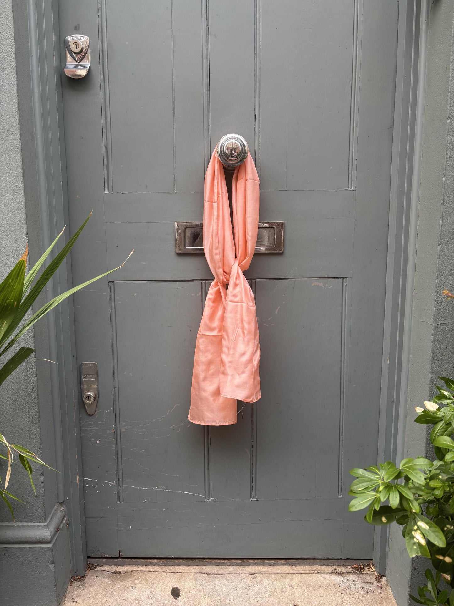 Carlotta Peach Silk Scarf