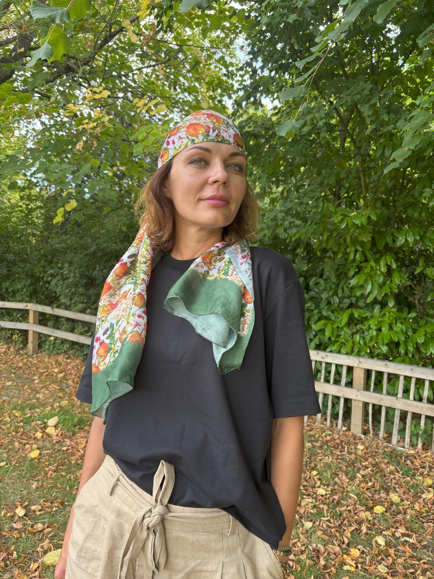 Laska Lemons & Oranges Silk Scarf