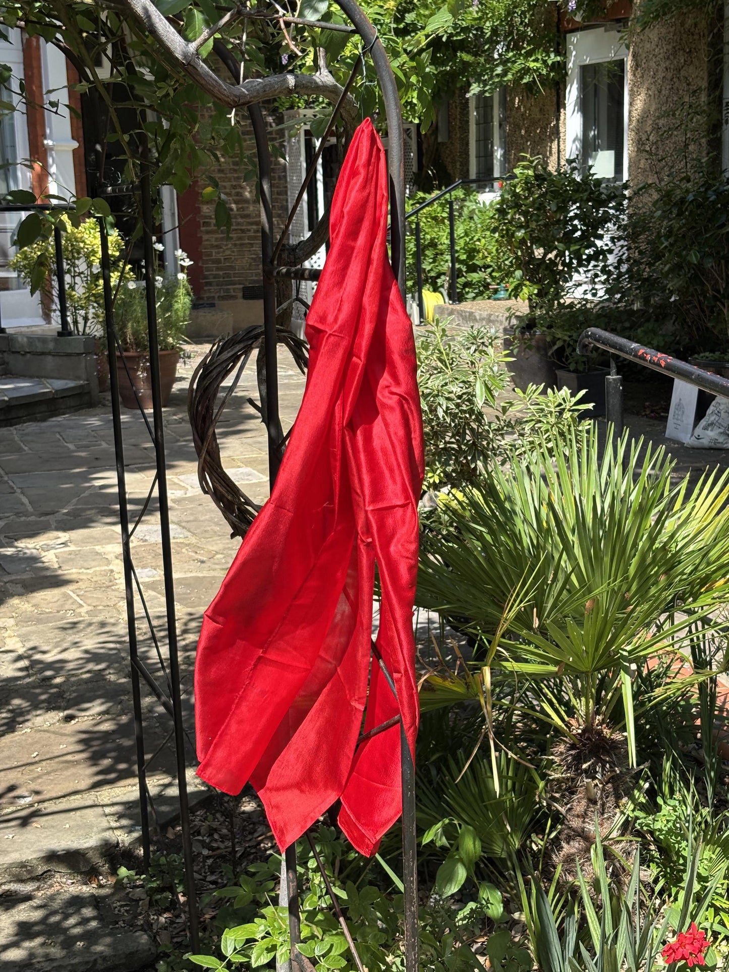 Carlotta Red silk scarf