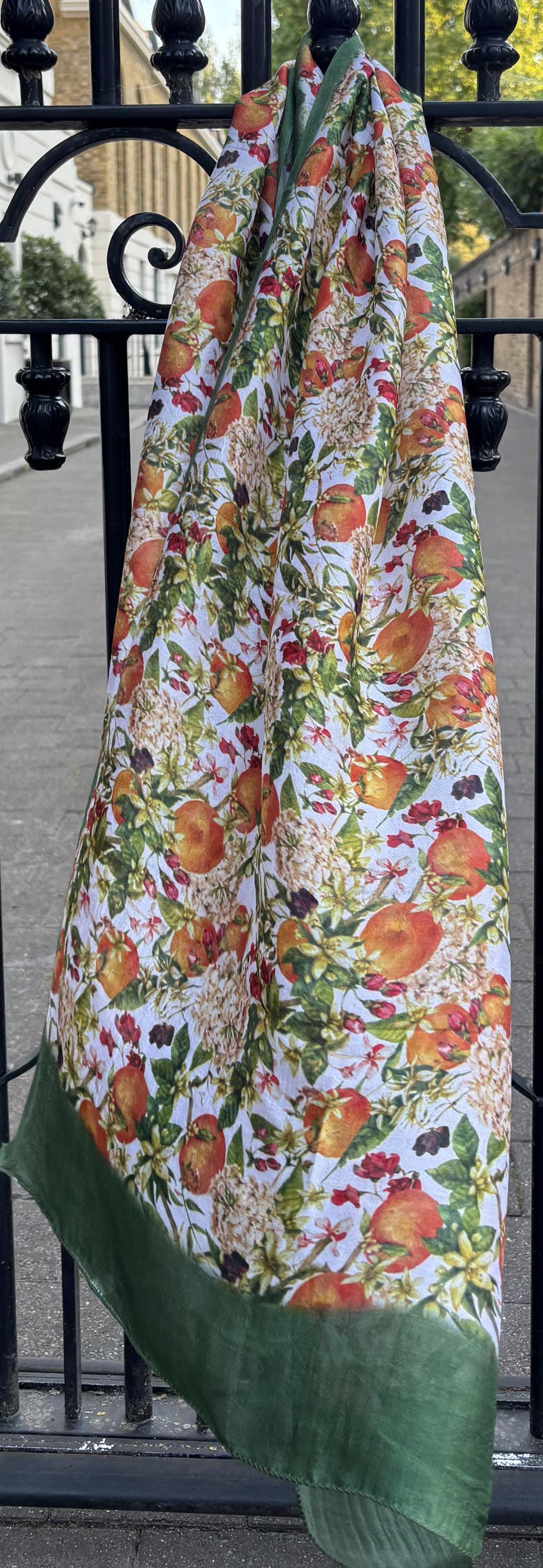 Laska Lemons & Oranges Silk Scarf