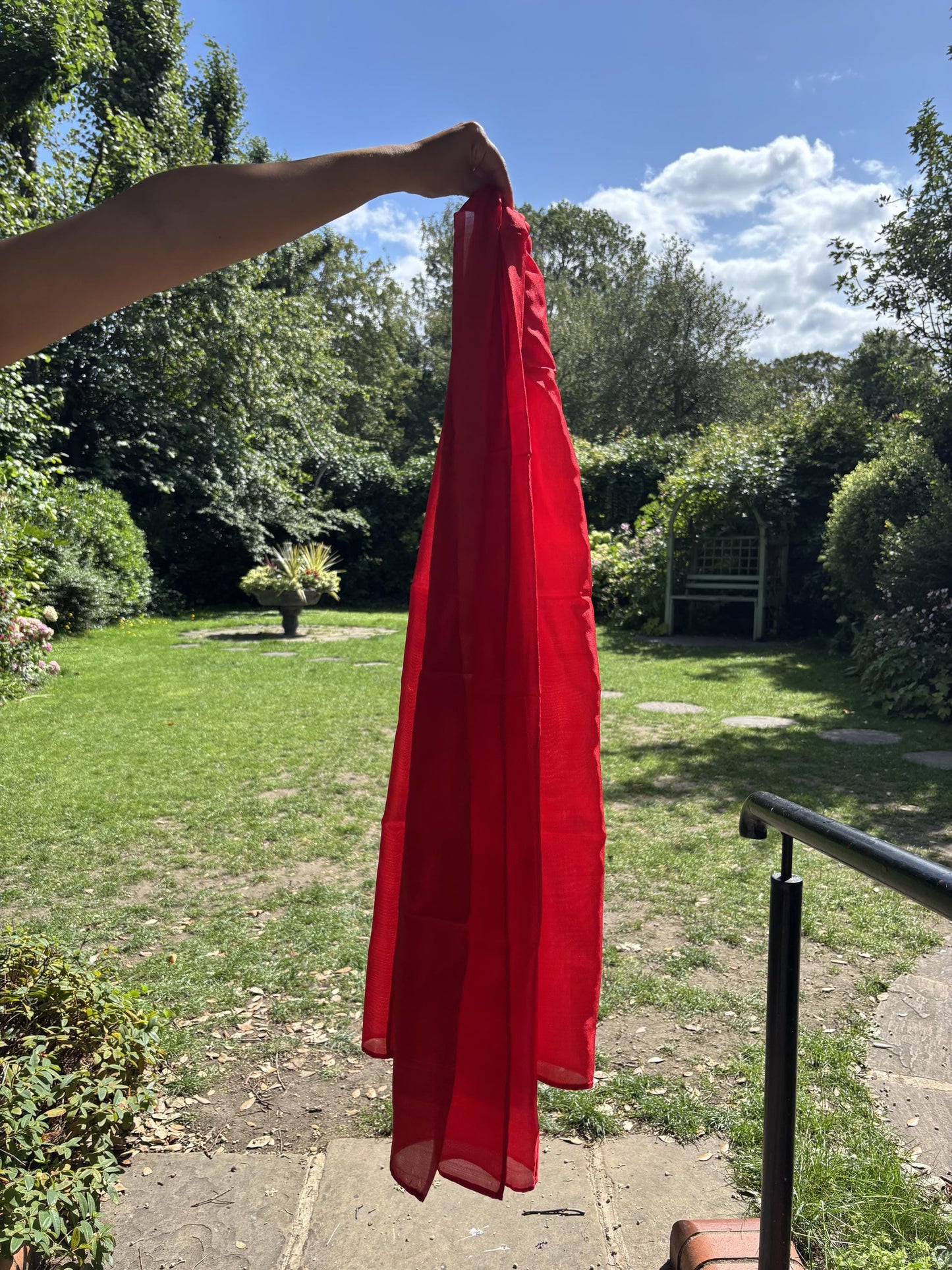 Carlotta Red silk scarf